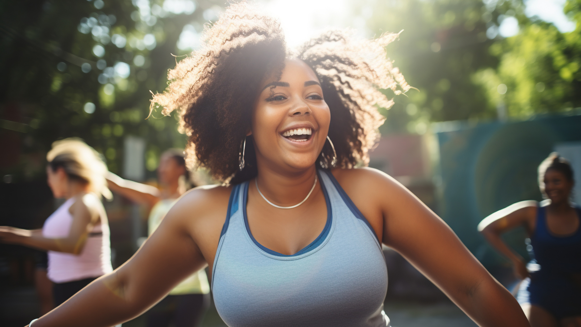 Woman practicing self-love while losing weight